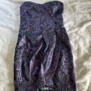 Strapless Purple Dress